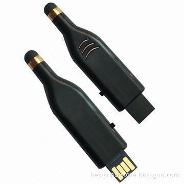Mini USB Flash Drive with Touchscreen Function, Made of Plastic, Ideal for Promotional Gift